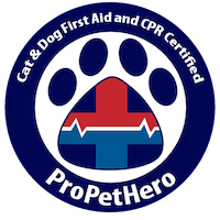 Cat and Dog First Aid and CPR Certified - Pro Pet Hero Badge - Doggy Day Care Services